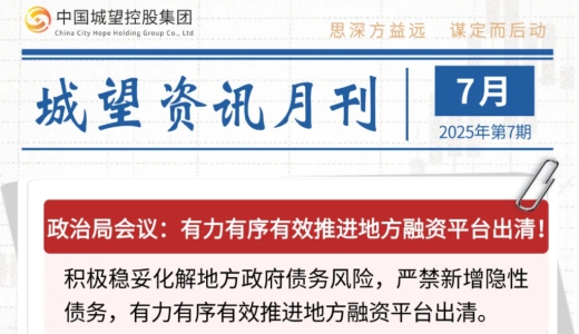 城望资讯7月刊丨有力有序有效推进地方融资平台出清！