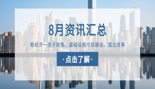 城望资讯8月刊丨部署稳经济一揽子政策的接续政策措施